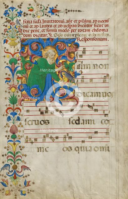 Initial I: God the Father Blessing, early 1460s. Creator: Francesco di Antonio del Chierico.