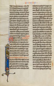 Initial I: God Speaking to Haggai; Marquette Bible, about 1270. Creator: Unknown