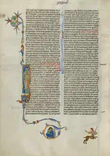 Initial I: Jeremiah; Abbey Bible, about 1250-1262. Creator: Unknown