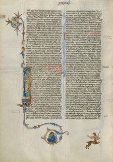 Initial I: Jeremiah; Abbey Bible, about 1250-1262. Creator: Unknown