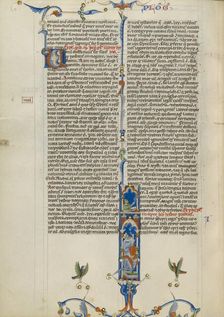 Initial I: King Cyrus II Ordering the Building of the Temple In Jerusalem, about 1250-1262. Creator: Unknown