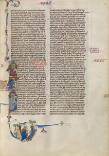 Initial I: Saint Mark; Abbey Bible, about 1250-1262. Creator: Unknown