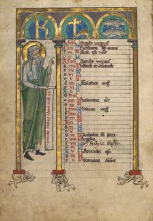Initial I: Saint Bernard Disputing with the Devil; Hours of Simon de Varie, 1455. Creator: Master of Jean Rolin II