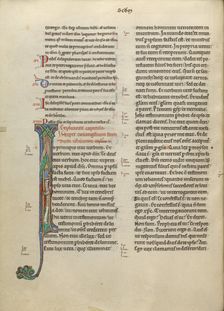 Initial I: Saint John as the Eagle; New Testament (with Canons of Priscillian), about 1170. Creator: Unknown