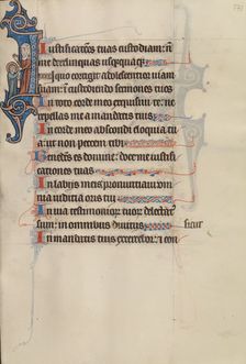 Initial I: The Virgin Holding the Christ Child's Hand; Initial I: The Virgin Holding..., about 1285. Creator: Bute Master