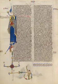 Initial I: Virgin and Child; Abbey Bible, about 1250-1262. Creator: Unknown