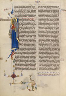 Initial I: Virgin and Child; Abbey Bible, about 1250-1262. Creator: Unknown