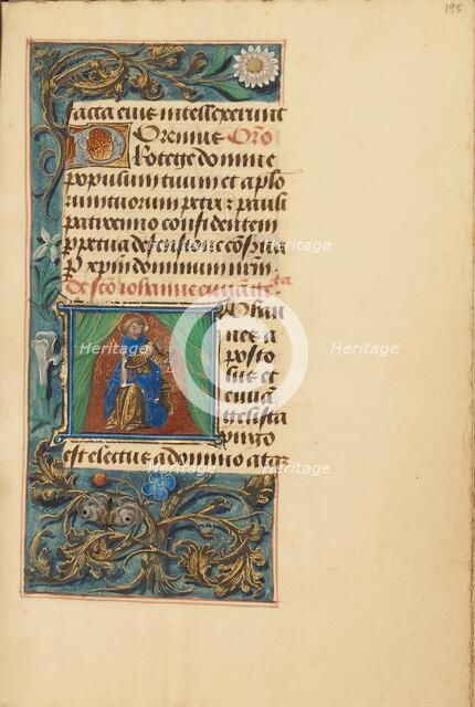 Initial J: Saint John the Evangelist; Crohin-La Fontaine Hours, (about 1480-1485?). Creators: Master of the Dresden Prayer Book, Workshop of the Master of the Dresden Prayer Book.