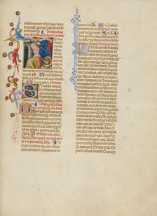 Initial J: The Beheading of Saint John the Baptist; Missal, between about 1389 and 1400. Creator: Master of the Brussels Initials