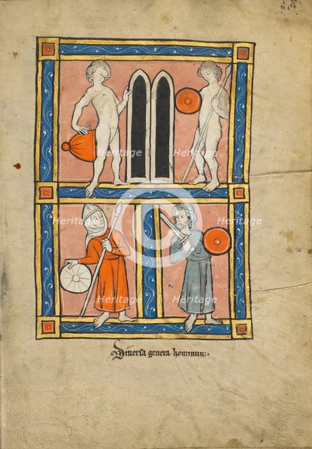 Initial K: An Angel Blowing a Trumpet; Bute Psalter, text and illumination about 1285. Creator: Bute Master.