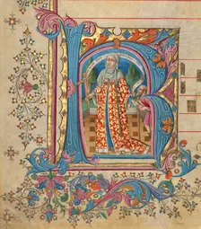 Initial K: Caritas; Gradual, about 1430-1440. Creator: Master of the Cypresses