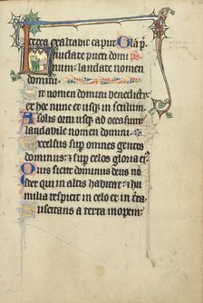 Initial L: Clerics Singing; Ruskin Hours, about 1300. Creator: Unknown