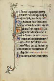Initial L: Clerics Singing; Ruskin Hours, about 1300. Creator: Unknown