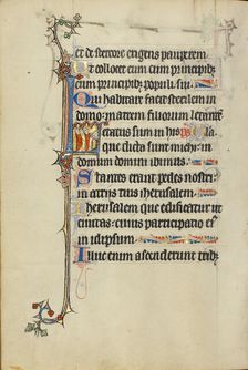 Initial L: Clerics Singing; Ruskin Hours, about 1300. Creator: Unknown