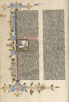Initial L: God Speaking to Moses, about 1450. Creator: Circle of Stefan Lochner