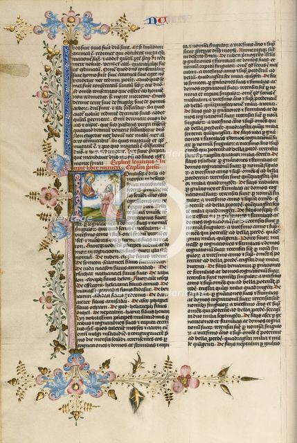 Initial L: God Speaking to Moses, about 1450. Creator: Circle of Stefan Lochner.