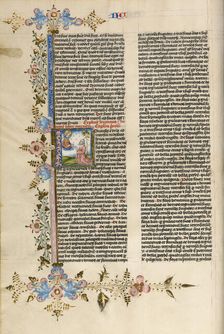 Initial L: God Speaking to Moses, about 1450. Creator: Circle of Stefan Lochner