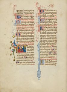 Initial L: Saint Anastasia; Missal, between about 1389 and 1400. Creator: Master of the Brussels Initials