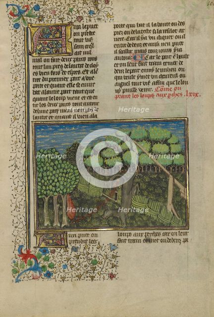 Initial L: Samuel Crowning David; Bute Psalter, text and illumination about 1285. Creator: Bute Master.