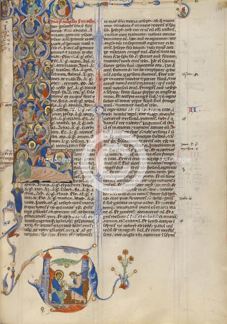 Initial L: The Tree of Jesse; Abbey Bible, about 1250-1262. Creator: Unknown.