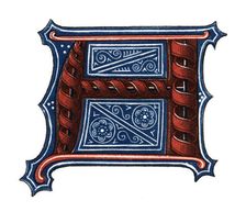 Initial letter A (1843).Artist: Henry Shaw