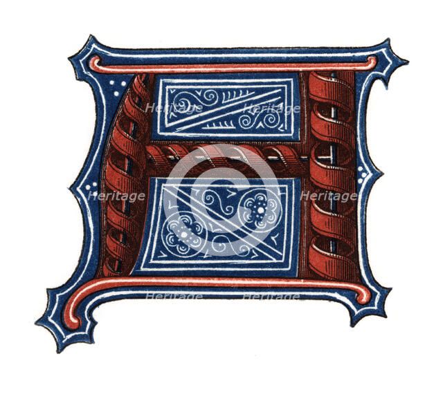 Initial letter 'A', (1843).Artist: Henry Shaw