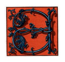 Initial letter A late 15th-early 16th century, (1843).Artist: Henry Shaw