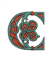 Initial letter C 1474, (1843).Artist: Henry Shaw