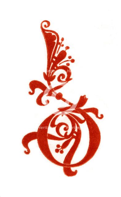 Initial letter 'D', 10th century, (1843).Artist: Henry Shaw