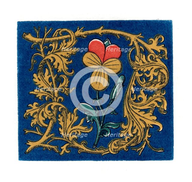 Initial letter 'D', (1843).Artist: Henry Shaw