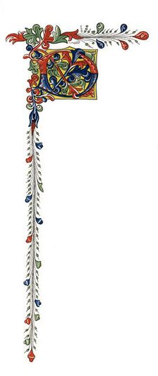 Initial letter D c1445, (1843).Artist: Henry Shaw