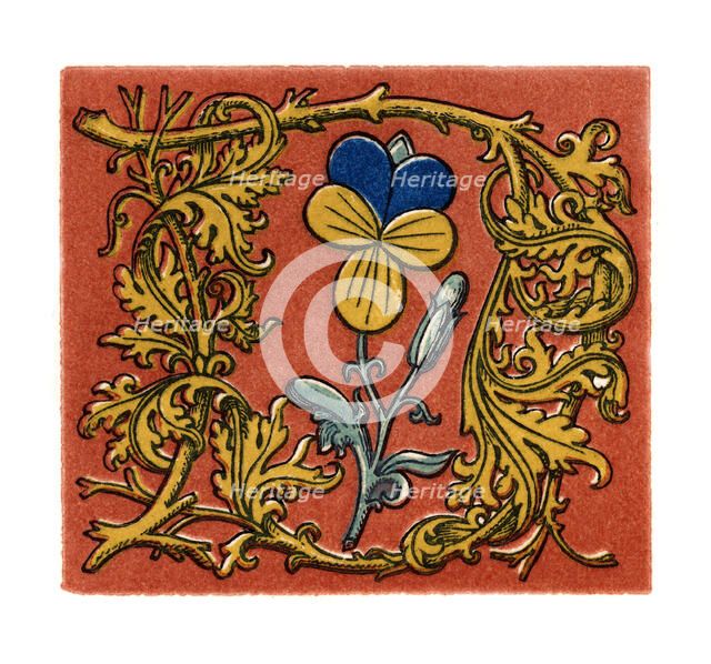 Initial letter 'D', second half of the fifteenth century, (1843).Artist: Henry Shaw