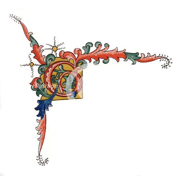 Initial letter 'G', (1843).Artist: Henry Shaw