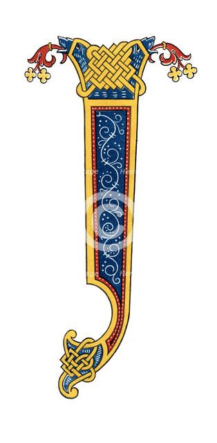 Initial letter 'I', 10th century, (1843).Artist: Henry Shaw