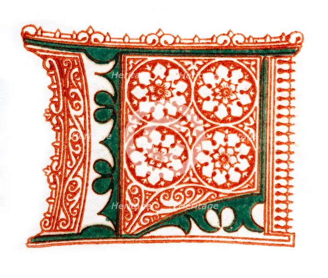 Initial letter 'L', (1843).Artist: Henry Shaw