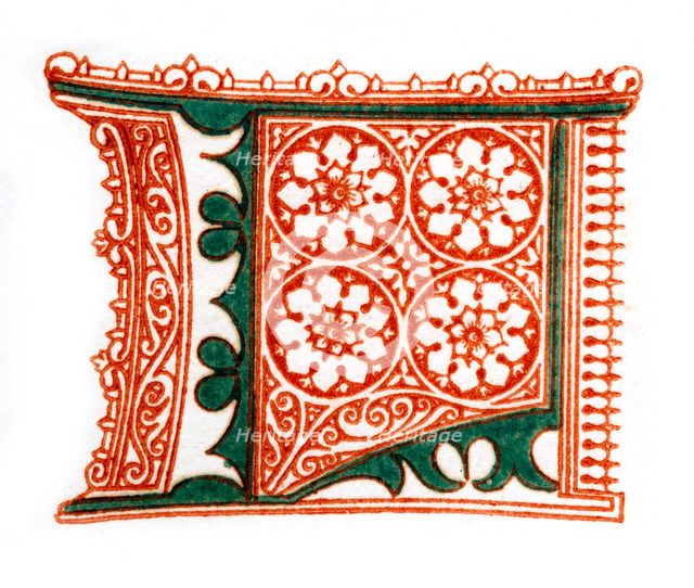 Initial letter 'L', (1843).Artist: Henry Shaw