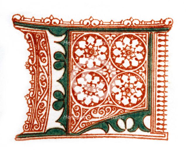 Initial letter 'L', (1843).Artist: Henry Shaw