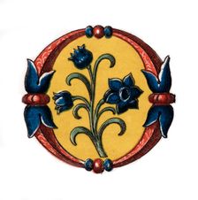 Initial letter O late 15th century, (1843).Artist: Henry Shaw