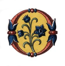 Initial letter O late 15th century, (1843).Artist: Henry Shaw