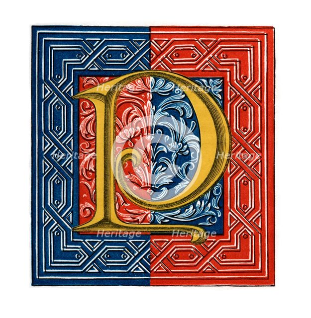 Initial letter 'P', (1843).Artist: Henry Shaw