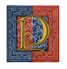 Initial letter P (1843).Artist: Henry Shaw