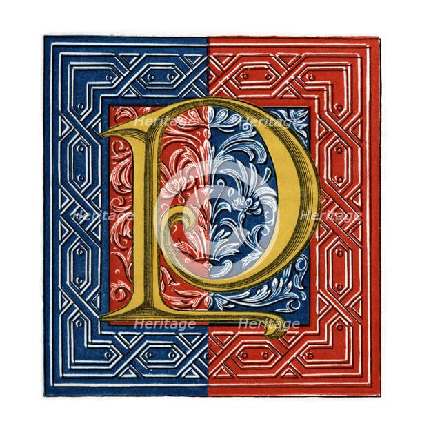 Initial letter 'P', (1843).Artist: Henry Shaw