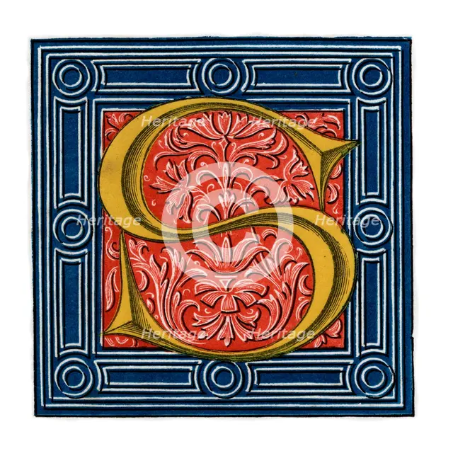 Initial letter 'S', (1843).Artist: Henry Shaw