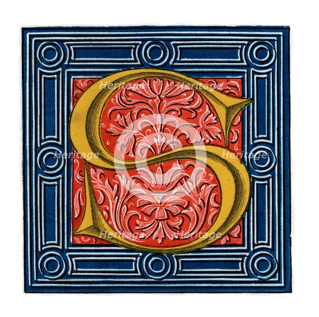 Initial letter 'S', (1843).Artist: Henry Shaw
