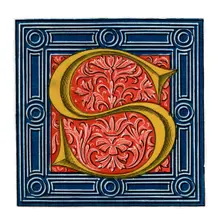 Initial letter S (1843).Artist: Henry Shaw