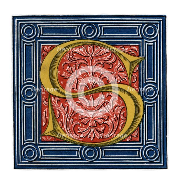 Initial letter 'S', (1843).Artist: Henry Shaw