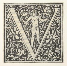 Initial letter V with putto, 1496., 1496. Creator: Anon