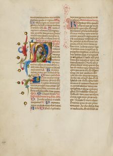 Initial M: Mary Magdalene; Missal, between about 1389 and 1400. Creator: Master of the Brussels Initials
