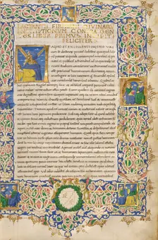 Initial M: Portrait of Lactantius, about 1456. Creator: Ser Ricciardo di Nanni