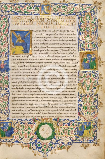 Initial M: Portrait of Lactantius, about 1456. Creator: Ser Ricciardo di Nanni.